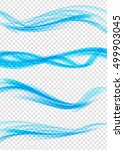 set of abstract blue wave set... | Shutterstock .eps vector #499903045