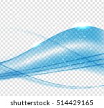 abstract blue wave set on... | Shutterstock . vector #514429165
