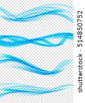 set of abstract blue wave set... | Shutterstock . vector #514850752