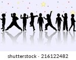 happy children | Shutterstock .eps vector #216122482