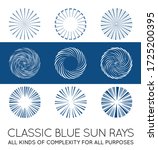 set of sunburst vector rays of... | Shutterstock .eps vector #1725200395