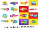 set of sale signs  banners ... | Shutterstock .eps vector #772575325