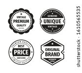 business badges vector set in... | Shutterstock .eps vector #1610565535