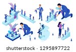isometric set of business big... | Shutterstock .eps vector #1295897722