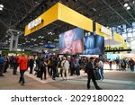 Small photo of NEW YORK - OCTOBER 24, 2019: Nikon booth at PDN Photoplus conference and expo at Javits Center in New York