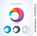 vector abstract circle swirl... | Shutterstock .eps vector #541655512