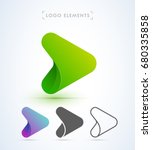 abstract origami play button... | Shutterstock .eps vector #680335858