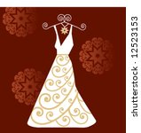dress on a hanger | Shutterstock .eps vector #12523153