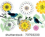 pretty birds | Shutterstock .eps vector #73703233
