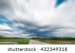 Road And Clouds On Blue Sky In...