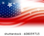 usa flag background design | Shutterstock .eps vector #608059715
