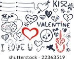 valentine's day icons | Shutterstock .eps vector #22363519