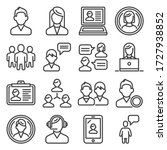 users and people icons set on... | Shutterstock .eps vector #1727938852