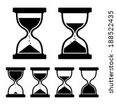 Sand Glass Clock Icons Set....