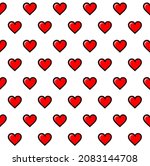 heart pattern. seamless love... | Shutterstock .eps vector #2083144708