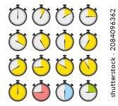 stopwatch timer icons set on... | Shutterstock .eps vector #2084096362
