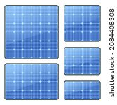 solar panel cell set on white... | Shutterstock .eps vector #2084408308