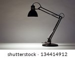 Black Desk Lamp Isolated On...
