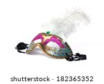 Venetian Mask With Feathers On...