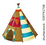 Cartoon Traditional Tent   Tee...