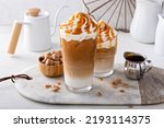 Iced Caramel Latte Topped With...