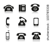 different icons with phone... | Shutterstock .eps vector #103785338