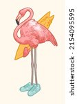 Flamingo Surfing. Cute Flamingo ...