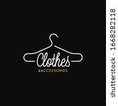 clothes and accessories logo.... | Shutterstock .eps vector #1668282118