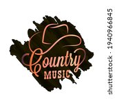 country music watercolor logo.... | Shutterstock .eps vector #1940966845