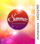 vector summer background | Shutterstock .eps vector #140241985
