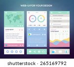 mobile application interface... | Shutterstock .eps vector #265169792