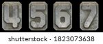 set of numbers 4  5  6  7 made... | Shutterstock . vector #1823073638