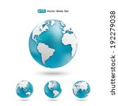 modern globe icon set. planet... | Shutterstock .eps vector #192279038