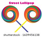 sweet colorful lollipop on... | Shutterstock .eps vector #1639456138