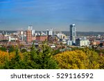 Leeds city skyline yorkshire united kingdom .