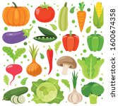 fresh vegetables for healthy... | Shutterstock .eps vector #1600674358