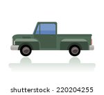 Old Pickup Truck  Vintage Green ...