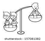 businessman balance | Shutterstock . vector #157081382