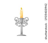 Silver Candlestick With Bright...
