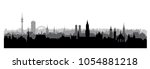 munich city  germany. urban... | Shutterstock .eps vector #1054881218
