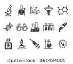 research and science icons set  ... | Shutterstock .eps vector #361434005