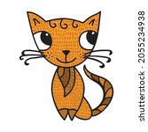 cute cartoon cat. vector... | Shutterstock .eps vector #2055234938
