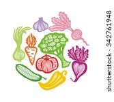 organic food vector illustration | Shutterstock .eps vector #342761948