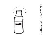 Hand Drawn Doodle Style  Milk...