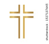 Golden Christian Cross Icon ...