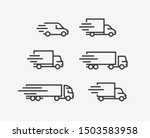 truck icon set. freight ... | Shutterstock .eps vector #1503583958