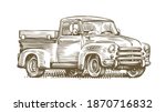 farm truck sketch. farming ... | Shutterstock .eps vector #1870716832