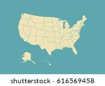 outline map of usa. isolated... | Shutterstock .eps vector #616569458