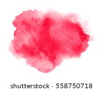 Red Watercolor Stain With Wash. ...