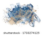abstract watercolor blue and... | Shutterstock .eps vector #1733274125